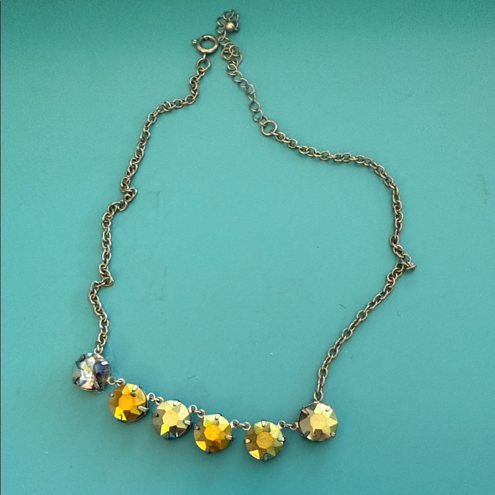Gold and Silver Crystal Necklace